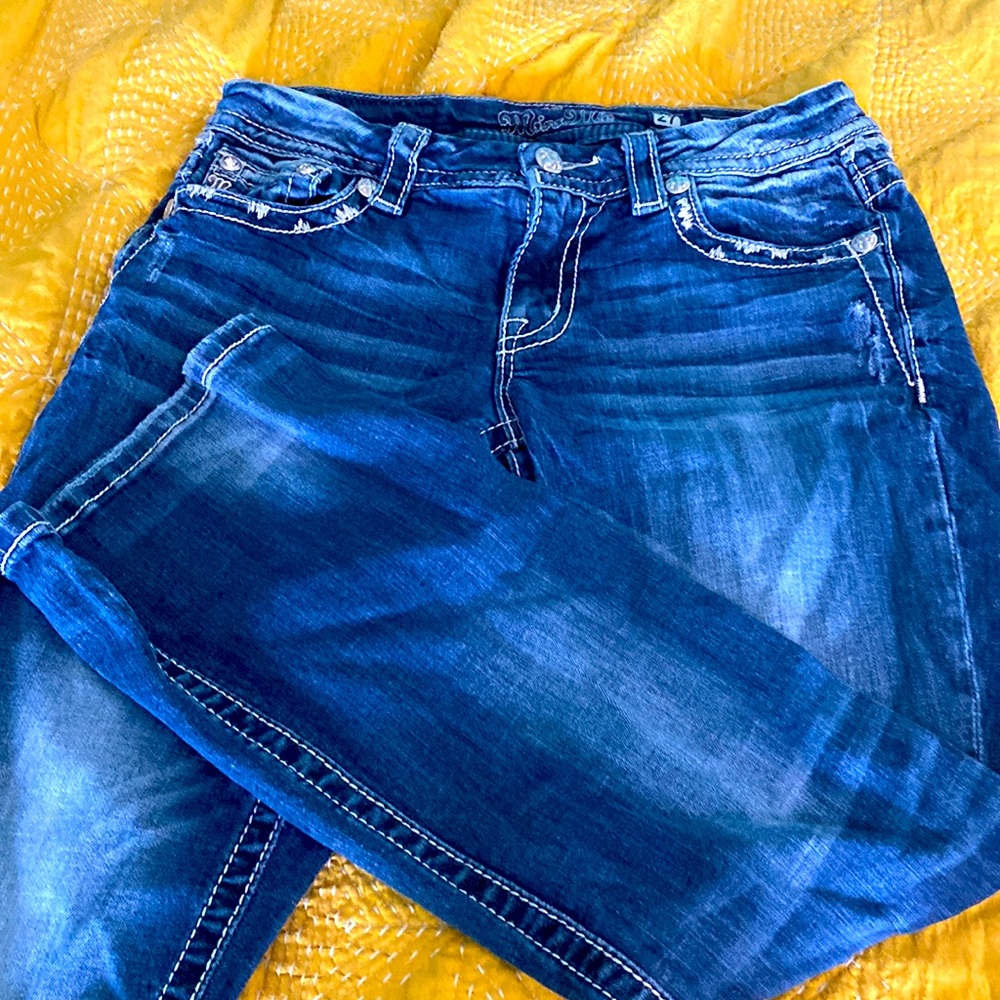 Like New Miss Me Jeans size 27L/29W.